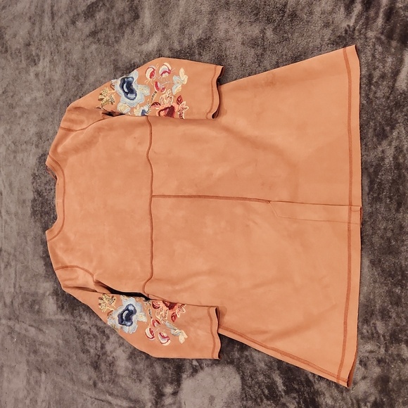 Peachish-pink Solitaire jacket with beautiful embroidered arm detail size M! - Picture 5 of 8